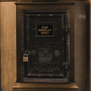 a photo of one of the old letter boxes in the Grove Arcade