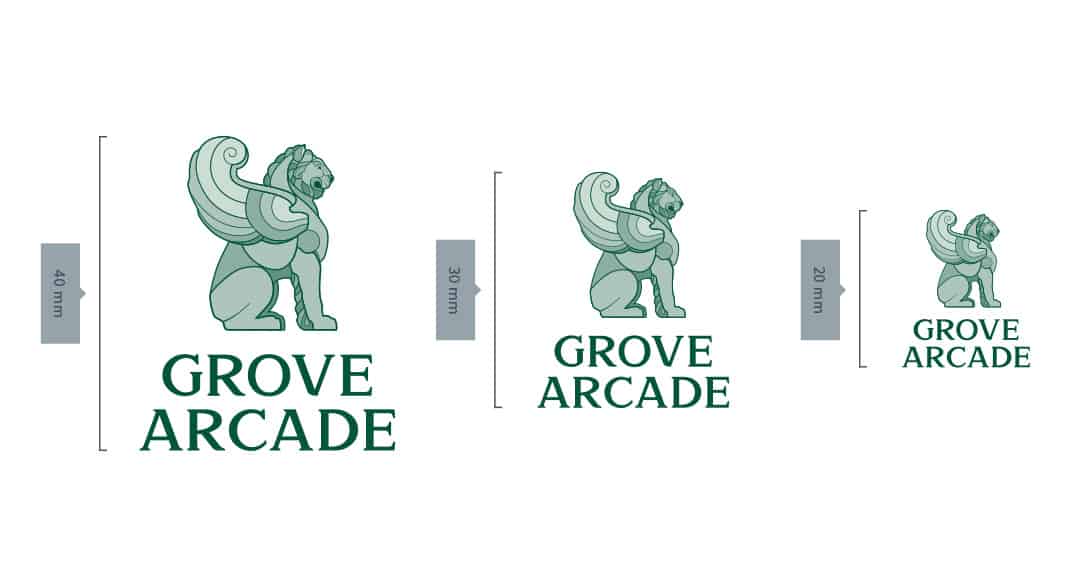 grove arcade lion dimensions